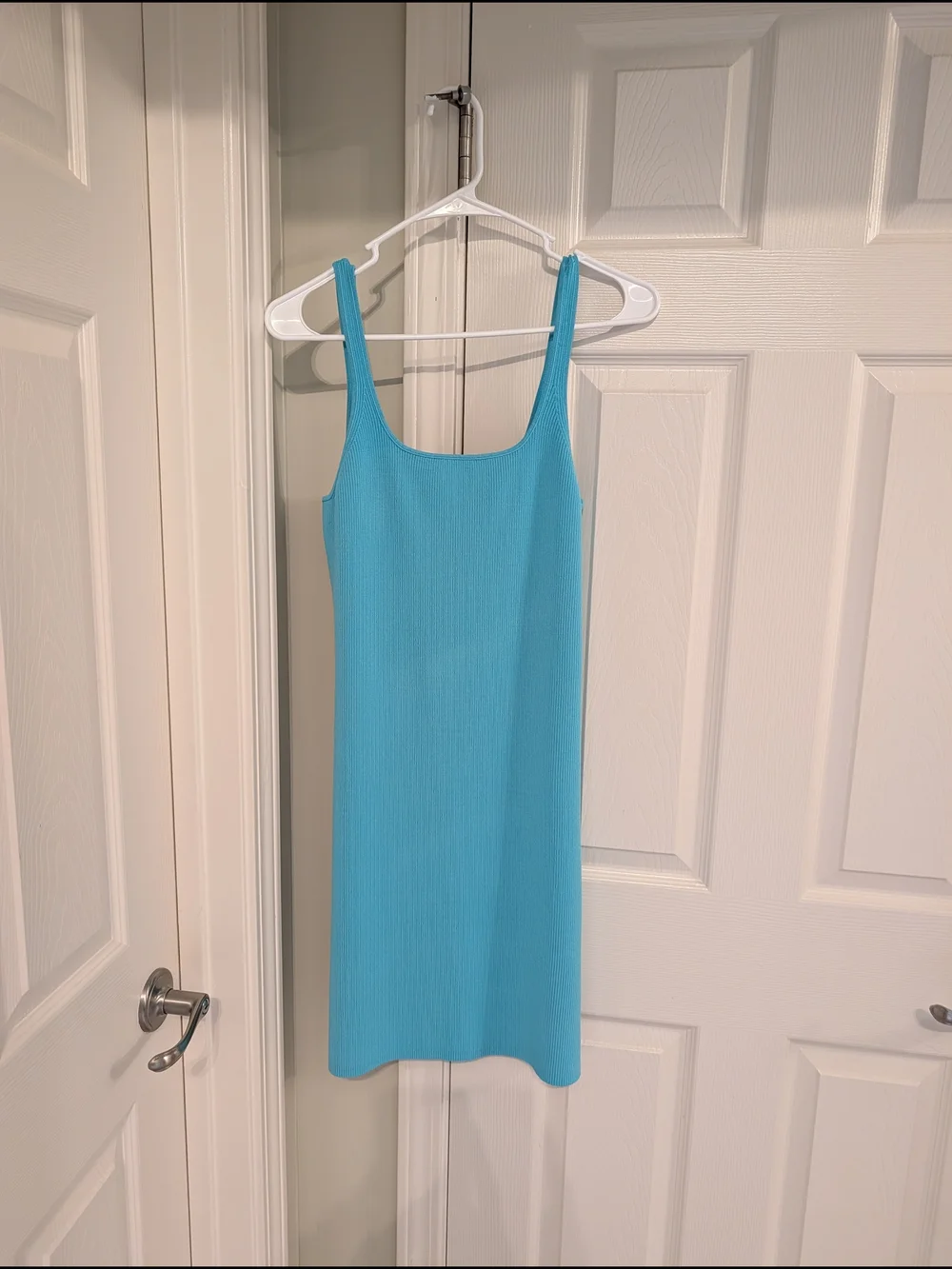JCrew Mini Sweater Dress in Bright Aqua
